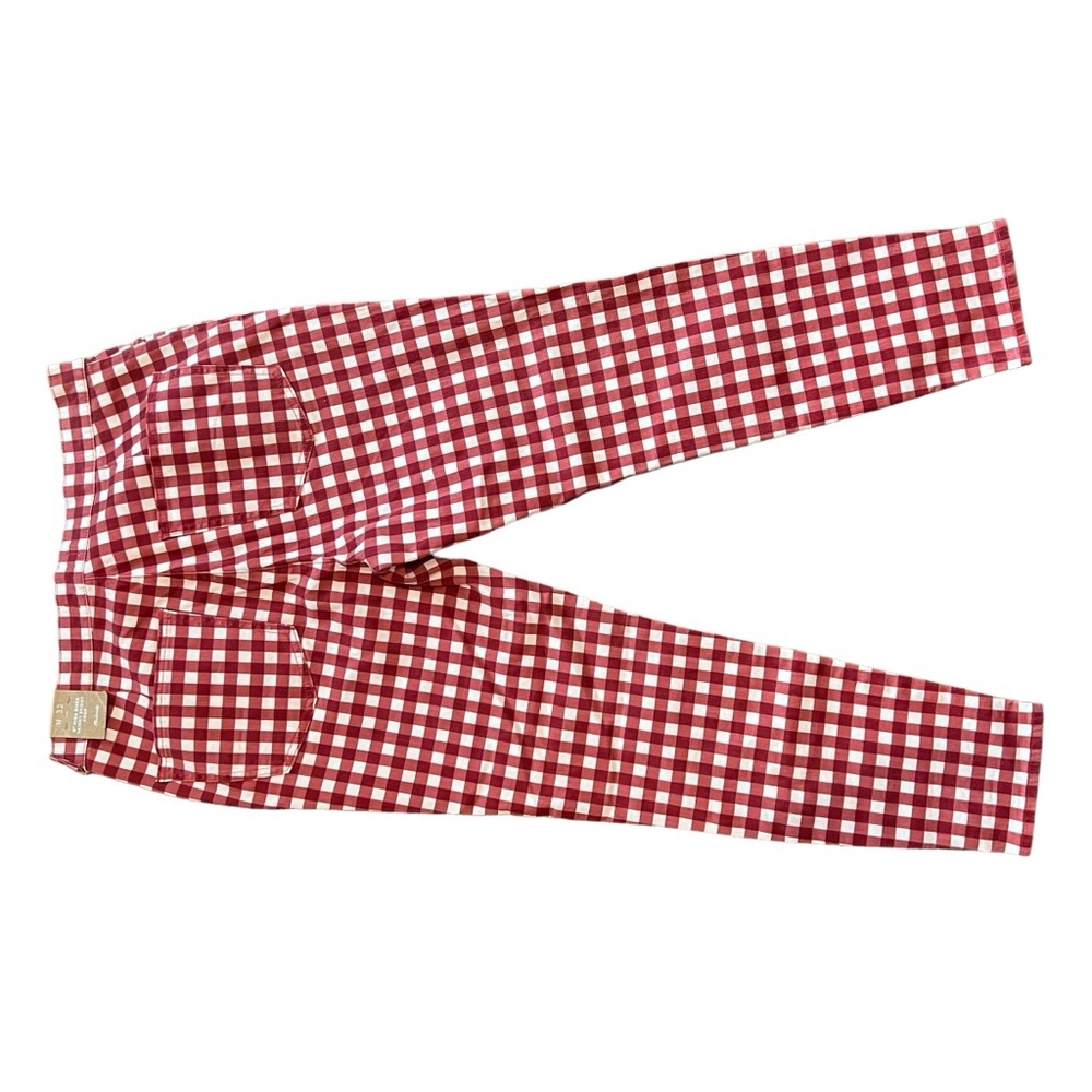 Madewell Gingham Red 9” High Riser Skinny Skinny Crop, NWT, Size 32 - Picture 6 of 6